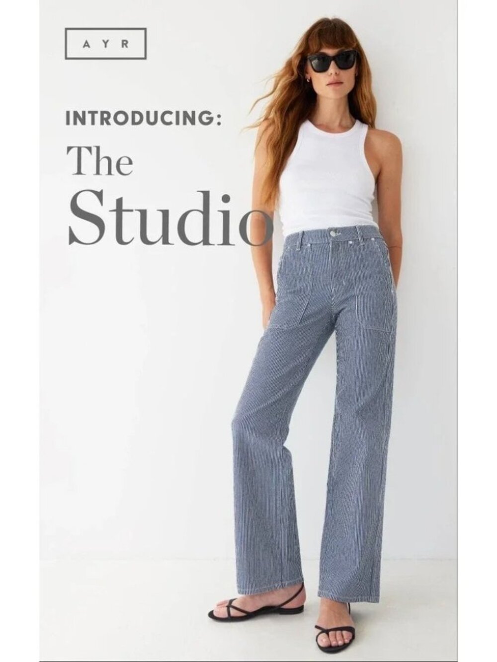 AYR The Studio Jeans in Hickory Stripe Size 31